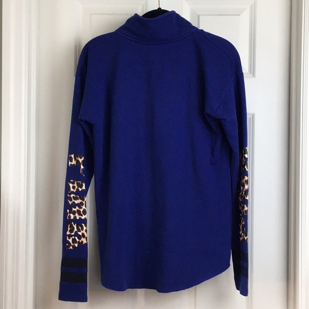 PINK Leopard Animal Accent Sweatshirt - Picture 4 of 10
